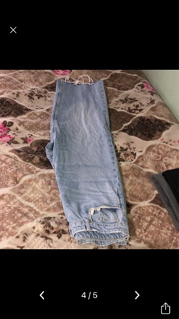 l Beden mavi Renk Kot pantolon