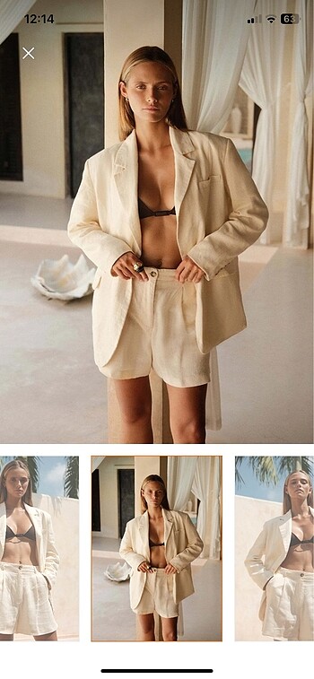 Massimo Dutti Mathilda by çiğdem bilici keten şort