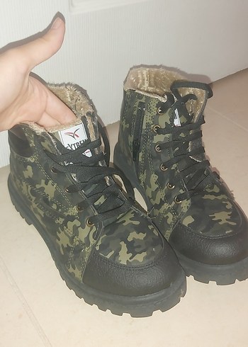 Kürk Detaylı Kamuflaj Kadın Outdoor Bot - Görsel 4