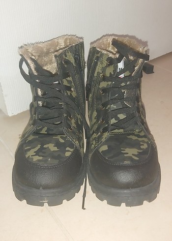 Kürk Detaylı Kamuflaj Kadın Outdoor Bot - Görsel 2