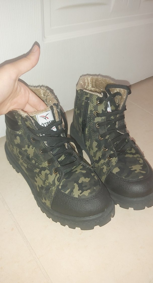 Kürk Detaylı Kamuflaj Kadın Outdoor Bot - Görsel 4