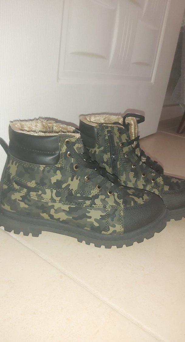 Kürk Detaylı Kamuflaj Kadın Outdoor Bot - Görsel 3