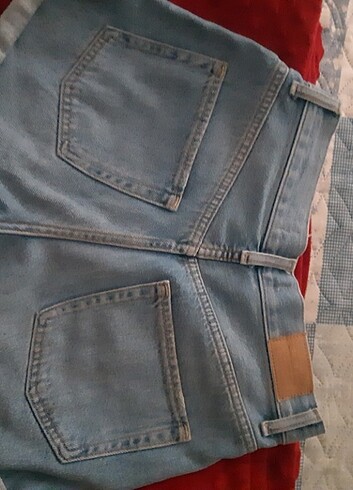 xs Beden mavi Renk Mom fit jean şort