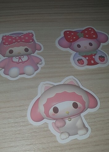 My melody hello kitty sanrio karakter stickerler stıkers etiket