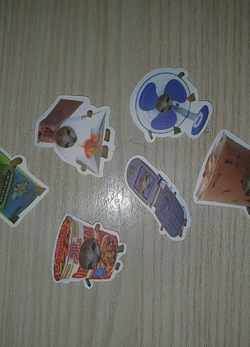  Şaka kedi eşya şeklinde stickers stıcker etiket
