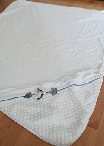 Nakışlı Beyaz Bebek Battaniyesi - Görsel 2