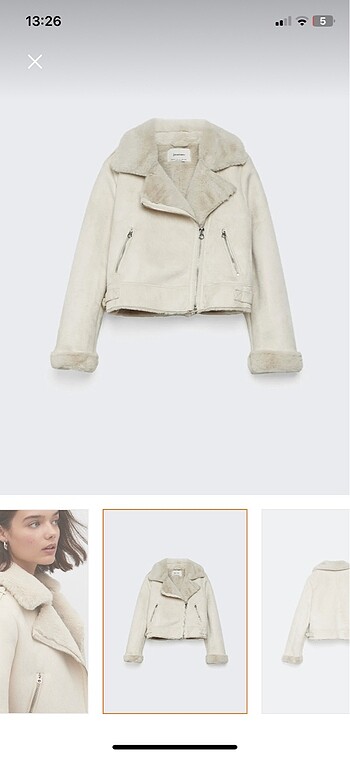 Stradivarius İçi Suni Süet Crop Ceket