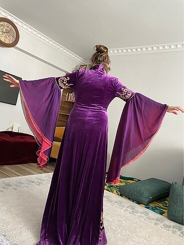 l Beden mor Renk Bindalli Kaftan