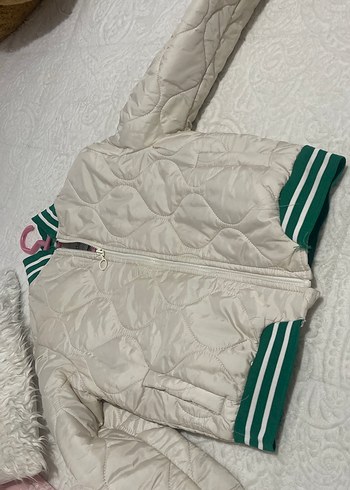 Kadın Krem Fermuarlı Streetwear Mont - Görsel 2