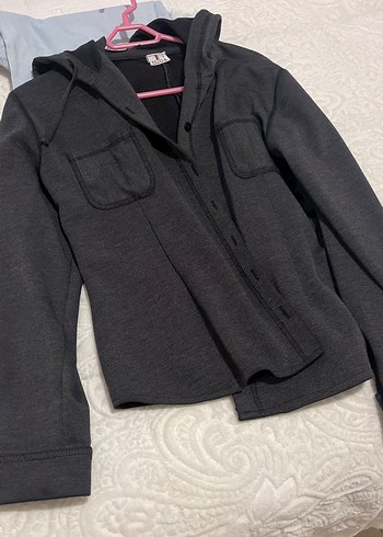 Gri Düğmeli Kadın Ceket - Görsel 2