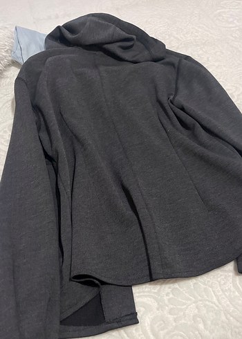 Gri Düğmeli Kadın Ceket - Görsel 4