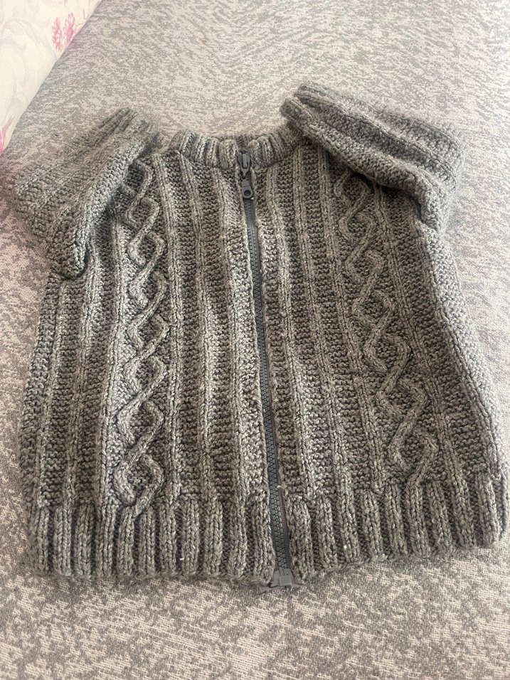 Gri Erkek Çocuk Örgü Kazak - Görsel 5