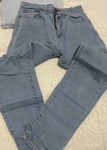 Kadın Mavi Dar Kesim Midi Denim Jean - Görsel 2