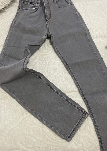 Gri Kadın Denim Pantolon - Regular Fit - Görsel 2