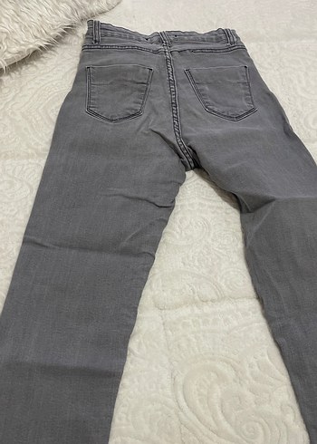 Gri Kadın Denim Pantolon - Regular Fit - Görsel 4