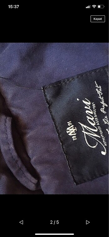 xs Beden lacivert Renk Mavi Jeans Mont
