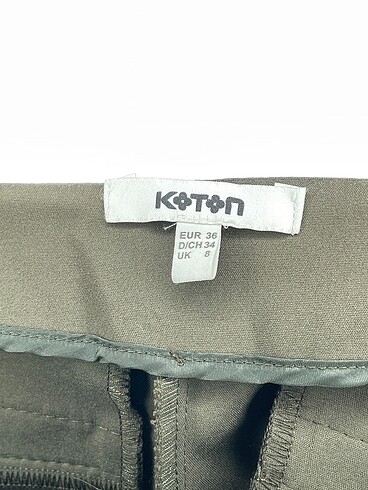 36 Beden haki Renk Koton Kumaş Pantolon %70 İndirimli.
