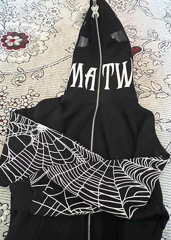 m Beden siyah Renk Spiderman Fermuarlı Kapüşonlu Ceket