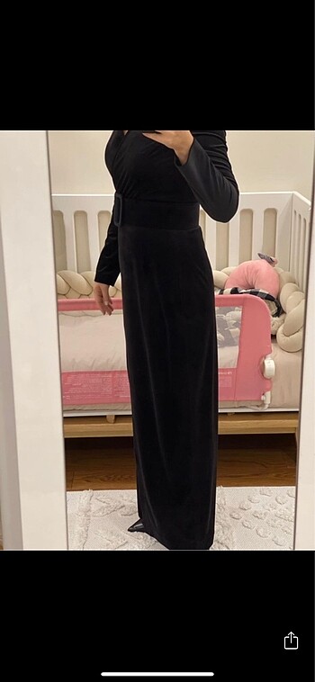 Özel dikim kadife abiye elbise - Görsel 6