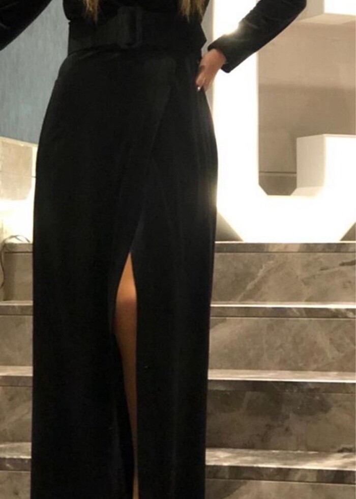 Özel dikim kadife abiye elbise - Görsel 2