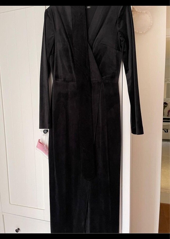 Özel dikim kadife abiye elbise - Görsel 3