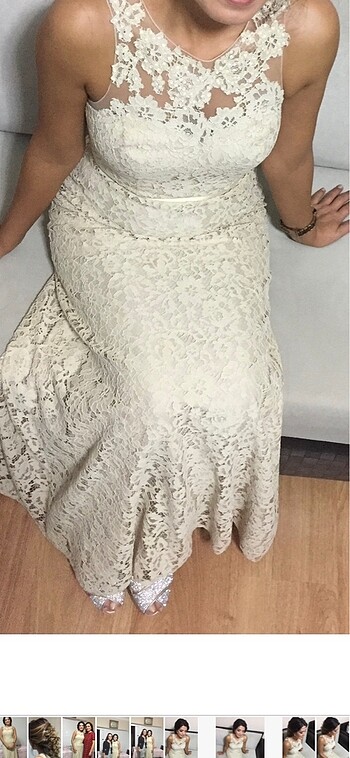 Oleg Cassini abiye elbise - Görsel 4