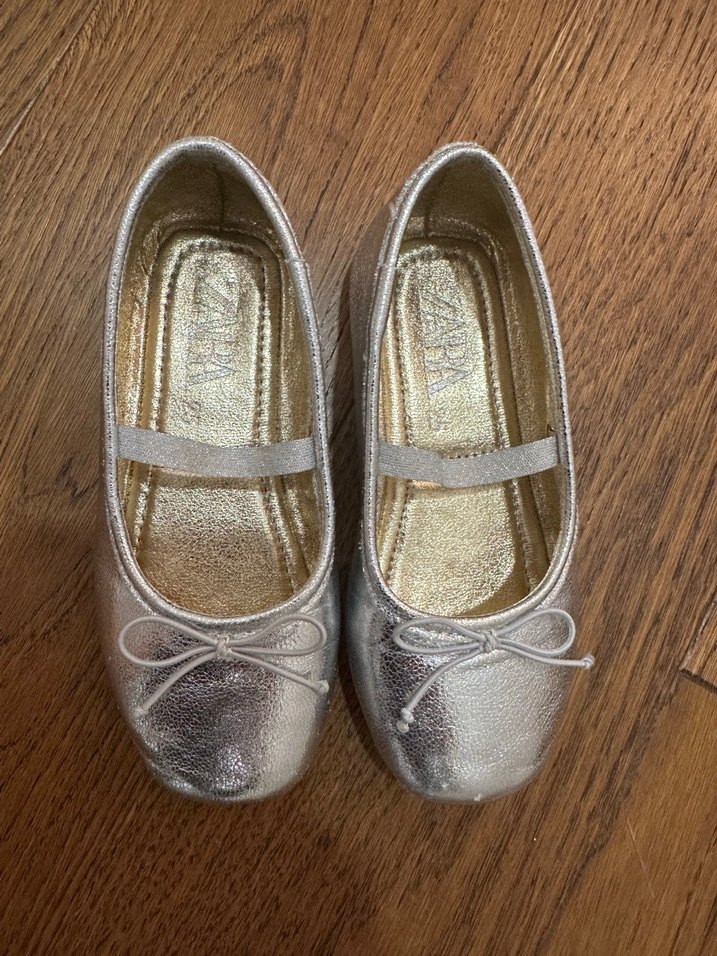 Gri Tokalı Kız Çocuk Babet Ayakkabı - Görsel 2