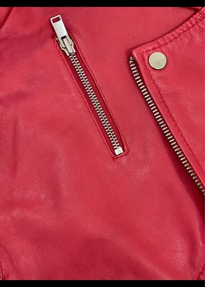 Mango deri ceket - Görsel 5