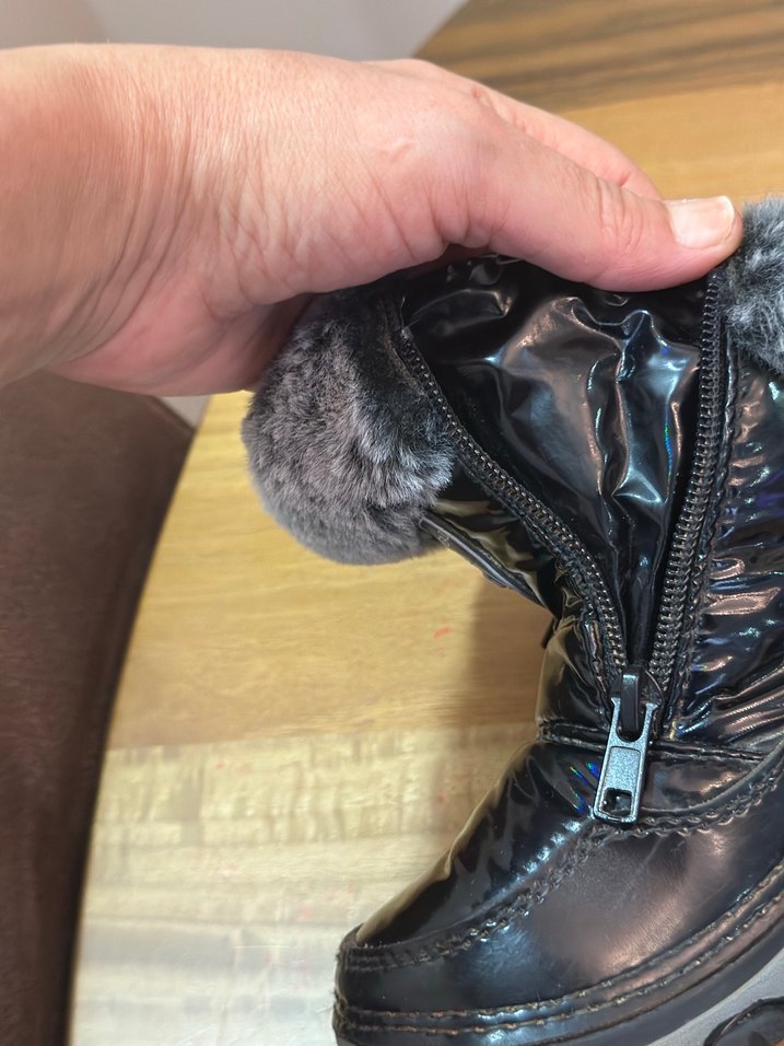 Kız Çocuk Siyah Kürklü Gotik Bot - Görsel 5