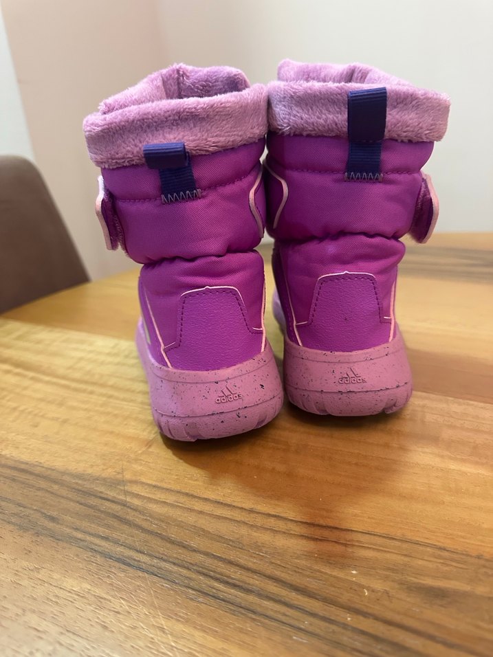 Kızlar İçin Mor Kürklü Sokak Stili Botlar - Görsel 4