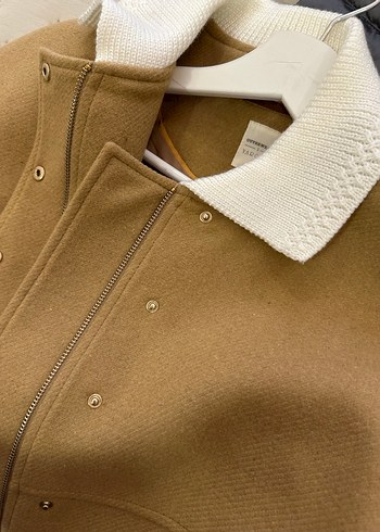 Bej Düğmeli Kadın Midi Kaban - Görsel 7