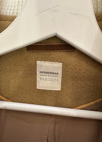 Bej Düğmeli Kadın Midi Kaban - Görsel 6