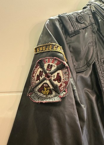 KHOJO Kemerli Siyah Deri Biker Ceket s beden uyumlu - Görsel 5