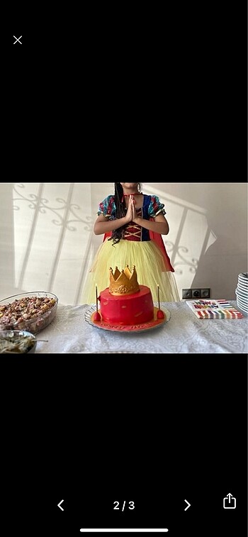 Pamuk prenses kostüm 6 yaş 9 yaş aralığı uygundur - Görsel 2