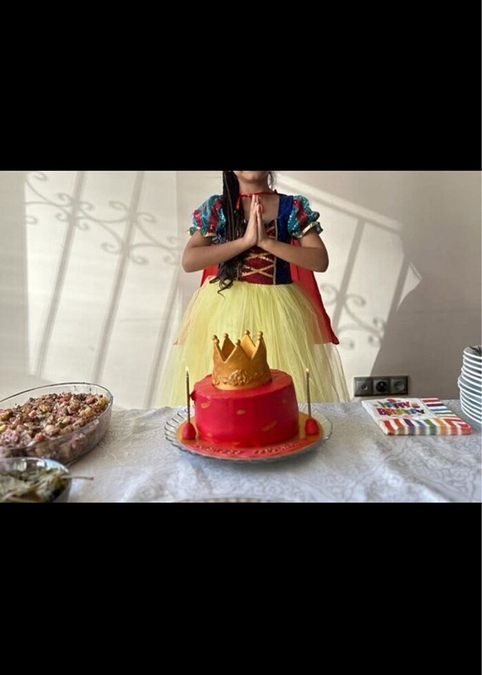 Pamuk prenses kostüm 6 yaş 9 yaş aralığı uygundur - Görsel 2