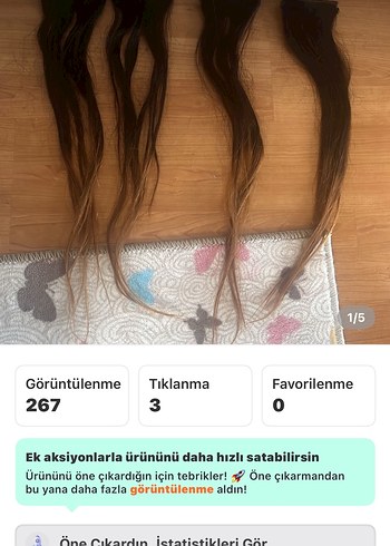 4 parça çıtçıt kadın gerçek saç - Görsel 2