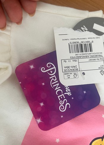 Uzun Kollu Baskılı Örgü Kız Bebek Takımı - Görsel 5