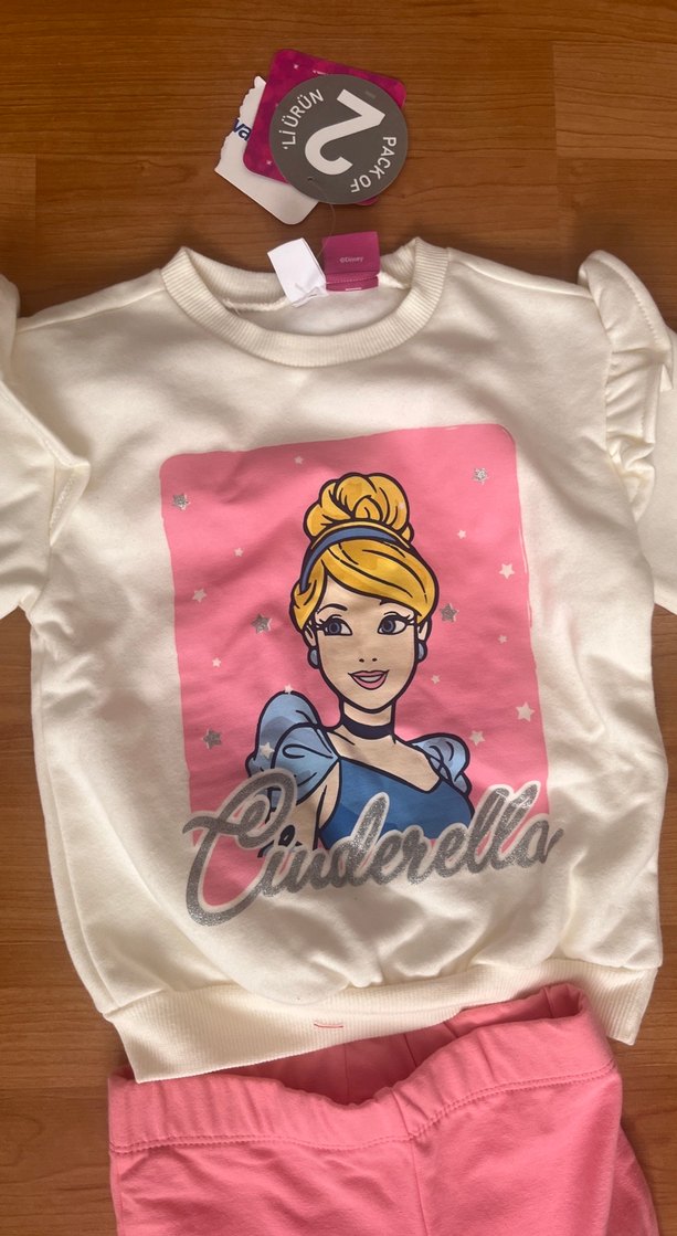 Uzun Kollu Baskılı Örgü Kız Bebek Takımı - Görsel 2