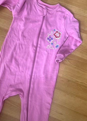 Fermuarlı Pembe Bebek Kız Tulumu - Görsel 2