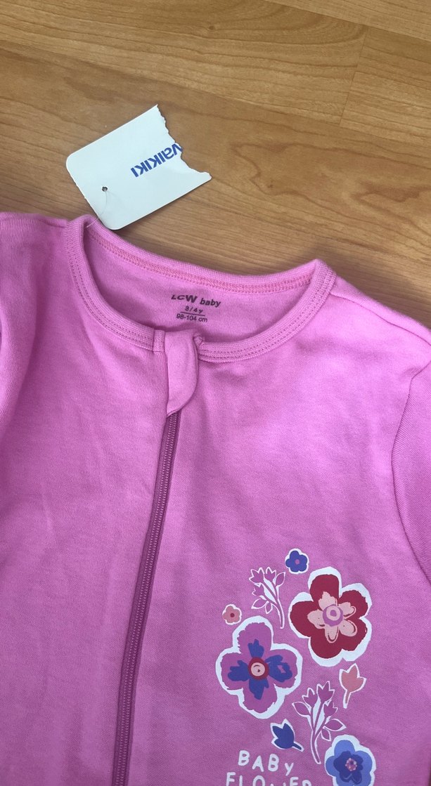 Fermuarlı Pembe Bebek Kız Tulumu - Görsel 3