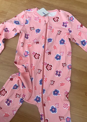 Çiçek Desenli Fermuarlı Bebek Tulum - Görsel 2