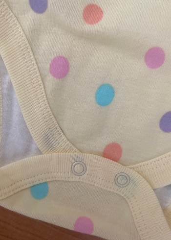 Bebek Kız Kısa Kollu Puantiyeli Body - Görsel 3