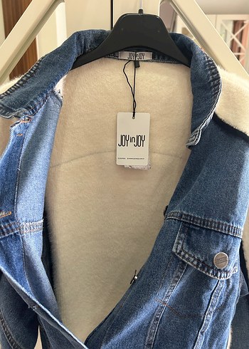 m Beden Peluş detay kot ceket