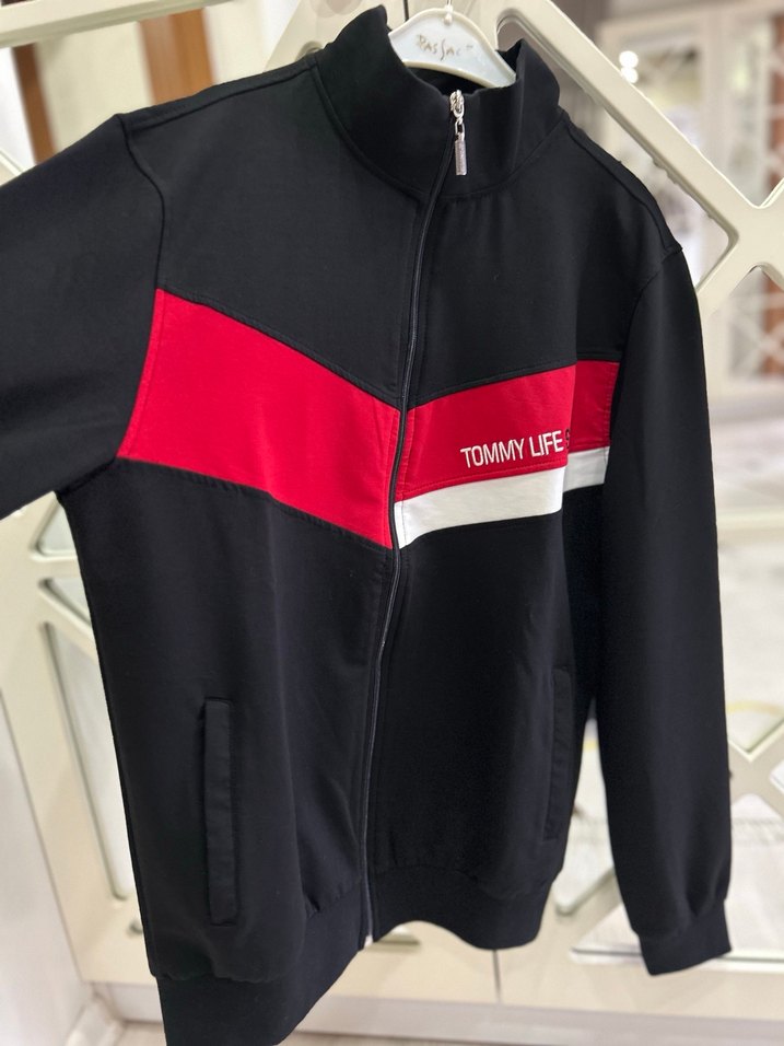 Tommy Life Siyah Fermuarlı Sweatshirt - Görsel 2