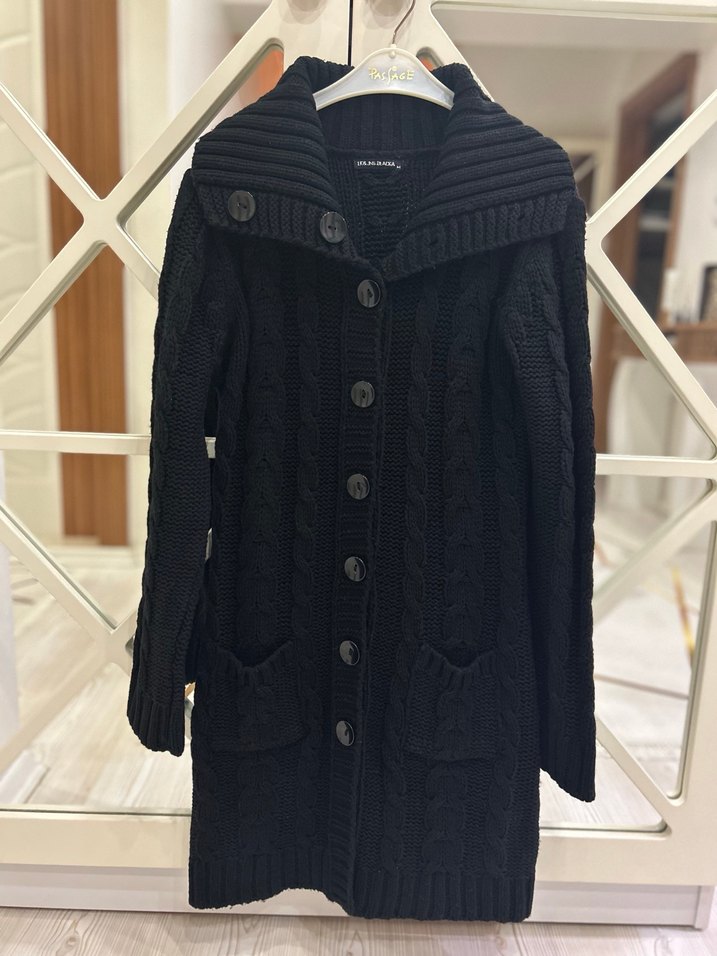 Uzun Triko Kadın Hırka - Görsel 2