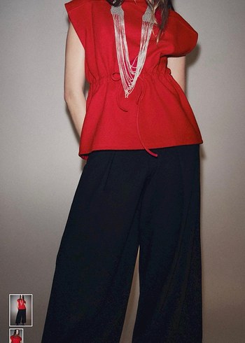 Zara kaşe bol süveter yelek - Görsel 5