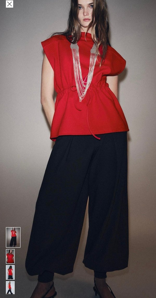 Zara kaşe bol süveter yelek - Görsel 5