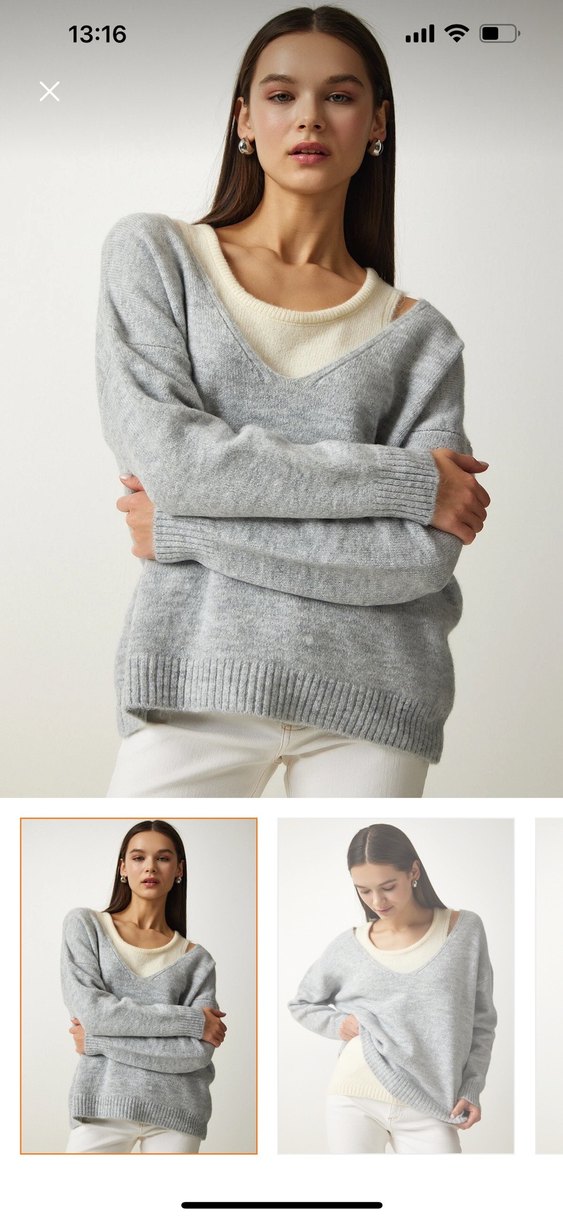 İkili triko kazak - Görsel 5