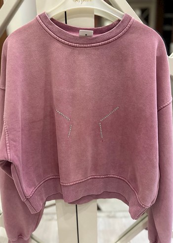 Zara soluk efektli oversize sweat - Görsel 2