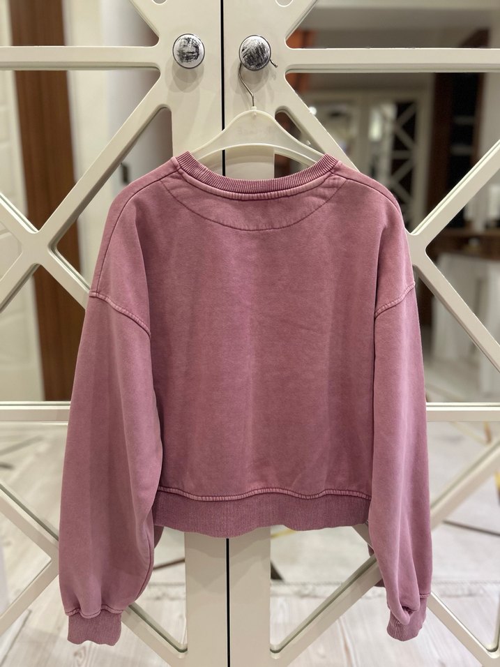 Zara soluk efektli oversize sweat - Görsel 4